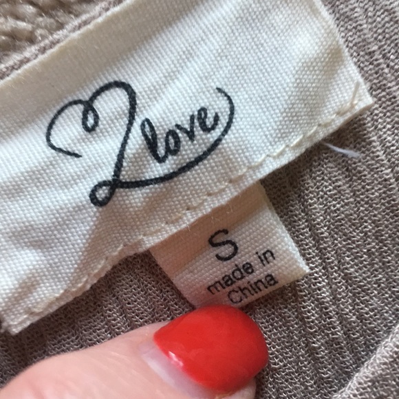 Taupe with peach embroidery swing dress - Picture 7 of 8